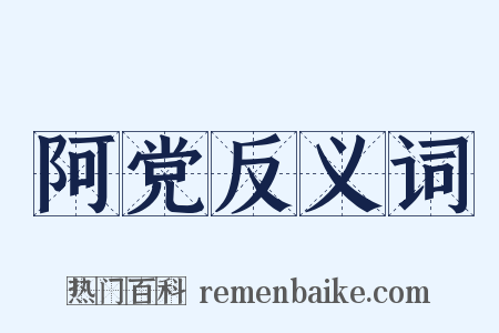 阿党反义词是什么意思的图片